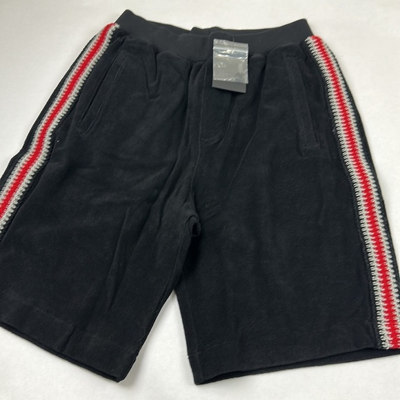 ATM Men's Black Red Side Stripped Stretch Waist Athletic Shorts Size Small - Picture 3 of 7